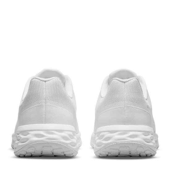 Nike Мъжки Обувки За Бягане Revolution 6 Road Running Shoes Mens Triple White Мъжки маратонки
