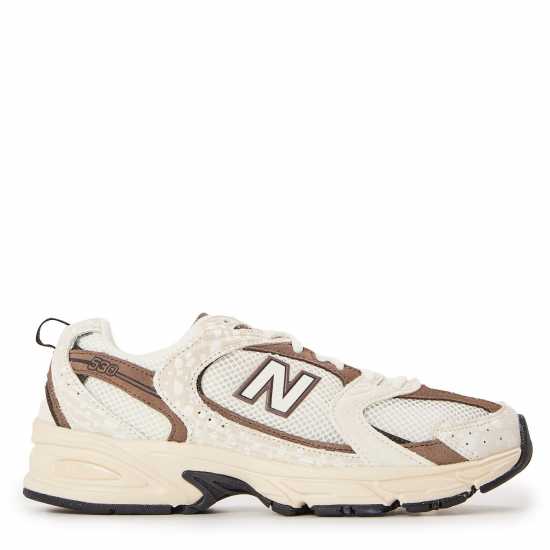 New Balance Womens 530 Trainers Wht/Brown Print 