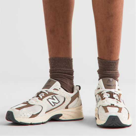 New Balance Womens 530 Trainers Wht/Brown Print 