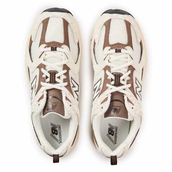 New Balance Womens 530 Trainers Wht/Brown Print 