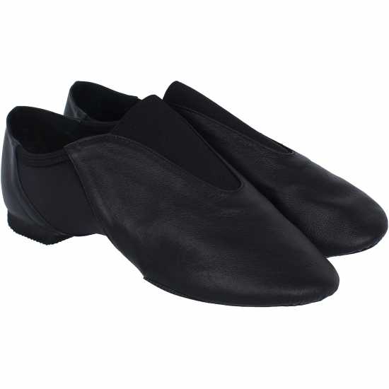 Slazenger Split Sole Leather Jazz Shoe Black Дамски маратонки за фитнес