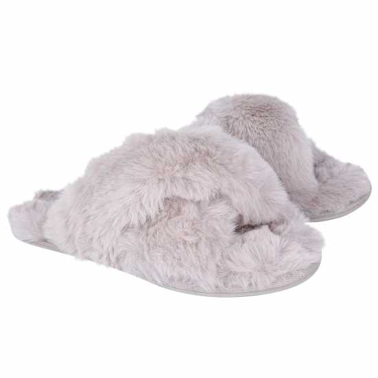 Чехли Jack Wills Fluffy Cross Strap Slippers Jack Wills Fluffy Cross Strap Slippers Чехли