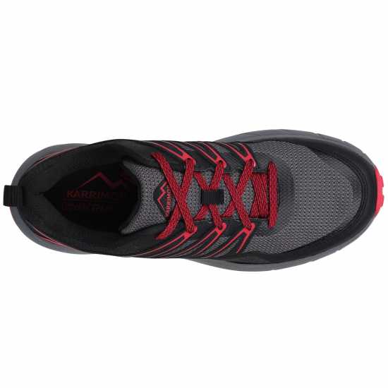 Мъжки Маратонки Бягане По Пътеки Karrimor Caracal Mens Trail Running Shoes Black/Grey/Red Мъжки маратонки