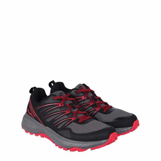 Karrimor Caracal Trail Trainers Mens Черно/Сиво/Червено Мъжки маратонки за бягане