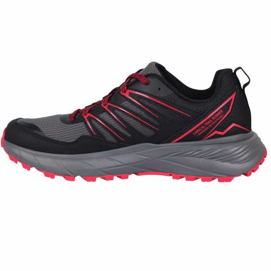 Мъжки Маратонки Бягане По Пътеки Karrimor Caracal Mens Trail Running Shoes Black/Grey/Red Мъжки маратонки