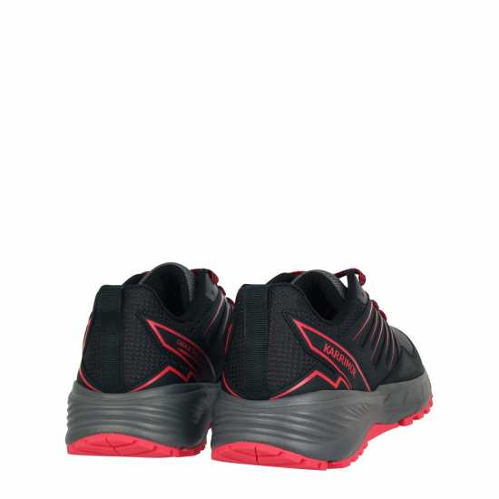 Karrimor Caracal Trail Trainers Mens Черно/Сиво/Червено Мъжки маратонки за бягане