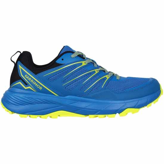 Мъжки Маратонки Бягане По Пътеки Karrimor Caracal Mens Trail Running Shoes Blue/Lime Мъжки маратонки
