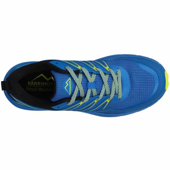 Мъжки Маратонки Бягане По Пътеки Karrimor Caracal Mens Trail Running Shoes Blue/Lime Мъжки маратонки