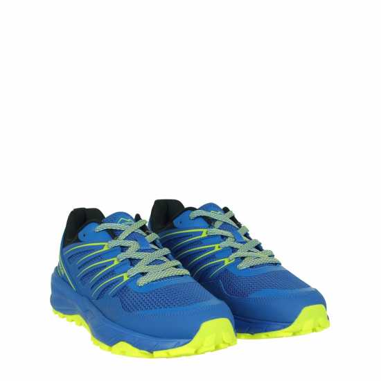 Karrimor Caracal Trail Trainers Mens Синьо/Лайм Мъжки маратонки за бягане