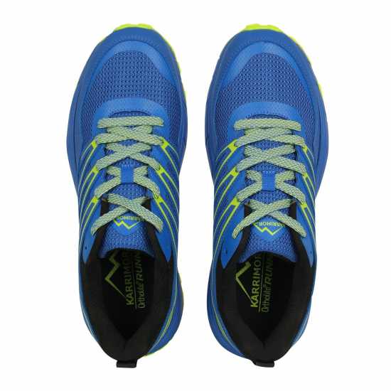 Karrimor Caracal Trail Trainers Mens Синьо/Лайм Мъжки маратонки за бягане