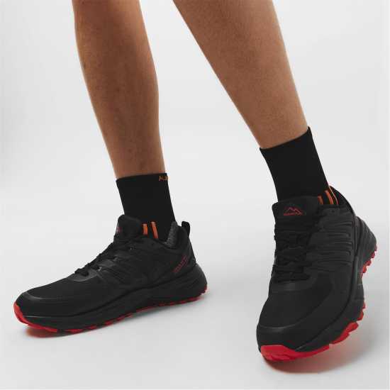 Karrimor Мъжки Маратонки Caracal Waterproof Mens Trainers Черно/Червено Мъжки маратонки за бягане