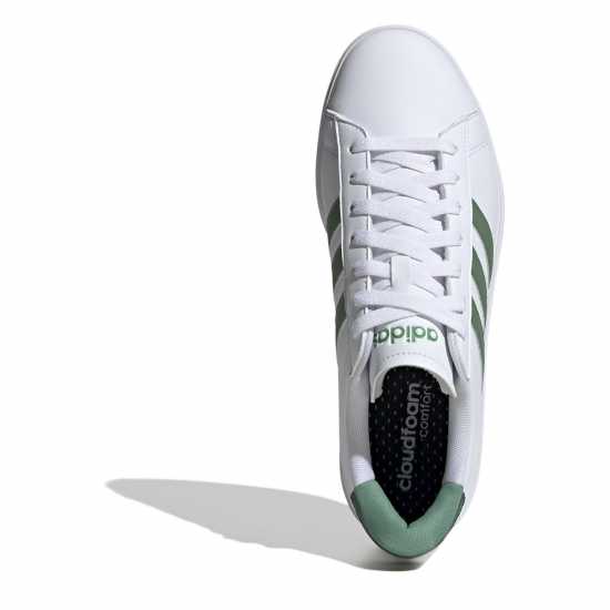 Adidas Grand Court Base 2 Trainers Mens White/Green Мъжки маратонки