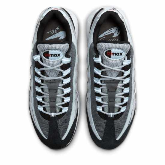Nike Air Max 95 Essential Shoes Mens Grey/Blue Мъжки маратонки
