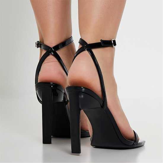Patent Faux Leather Stiletto Barely There Heels  Дамски обувки