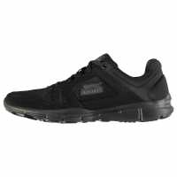 Slazenger Мъжки Обувки За Бягане Force Mesh Running Shoes Mens Black/Black Мъжки маратонки