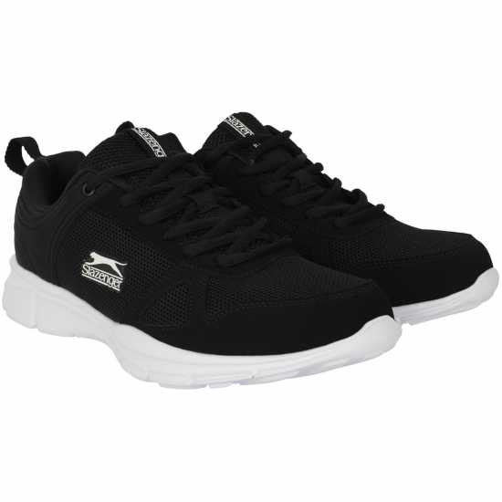 Slazenger Мъжки Обувки За Бягане Force Mesh Running Shoes Mens Black/White Мъжки маратонки