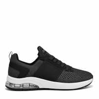 Kappa Affi Mens Air Bubble Knitted Trainers Grey/White Мъжки маратонки