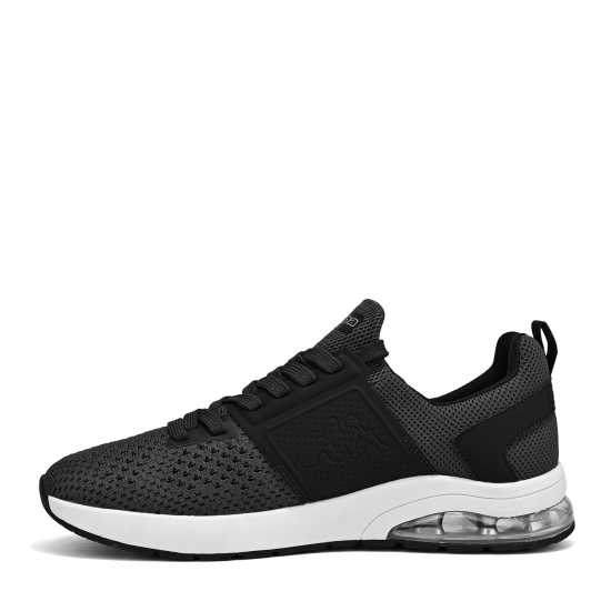 Kappa Affi Mens Air Bubble Knitted Trainers Grey/White Мъжки маратонки