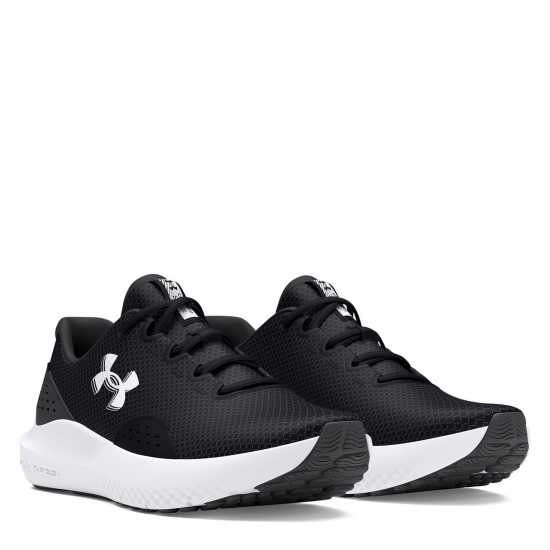 Under Armour Мъжки Маратонки За Бягане Charged Surge 4 Mens Running Shoes Черно/Бяло 