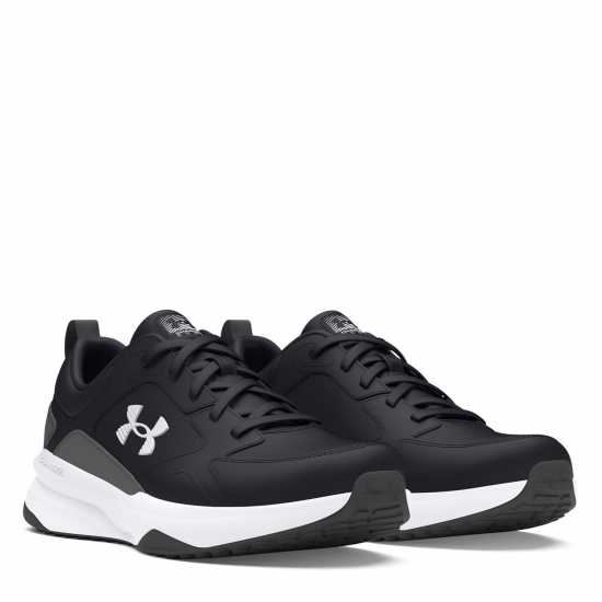 Under Armour Charged Edge Training Shoes Mens Черен/Сив/Бял 