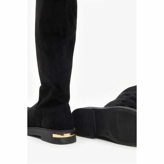 Flat Faux Suede Stretch Tall Boot  Дамски ботуши