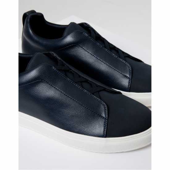 Threadbare Men's Acefield Casual Low-Top Trainers Navy Mix 