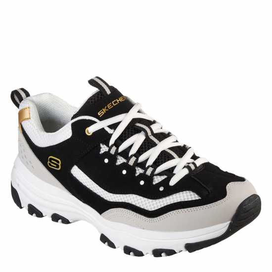 Skechers Men's Casual Low-Top Trainers Black/Gold Skechers Men's Casual Low-Top Trainers Black/Gold