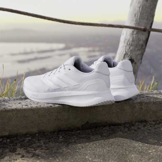 Мъжки маратонки Adidas Run Falcon 5 Trainers Mens Три бяло Adidas Run Falcon 5 Trainers Mens Три бяло Мъжки маратонки