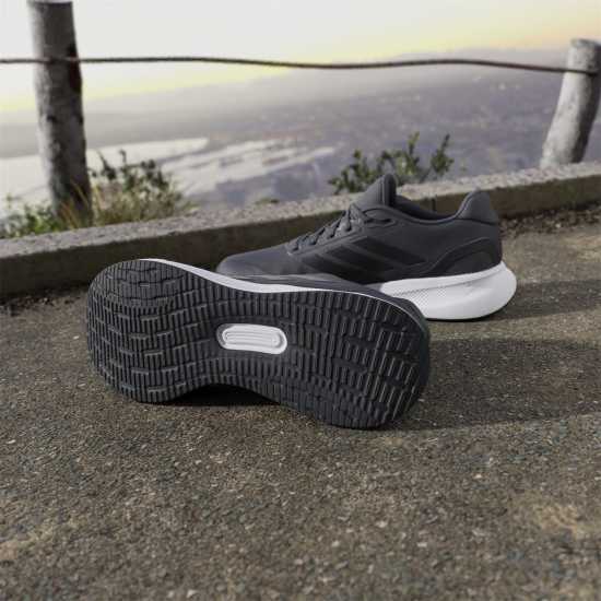 Adidas Run Falcon 5 Trainers Mens Сиво/Бяло Мъжки маратонки