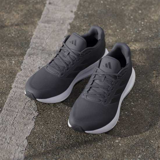 Adidas Run Falcon 5 Trainers Mens Сиво/Бяло Мъжки маратонки