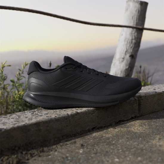 Мъжки маратонки Adidas Run Falcon 5 Trainers Mens Трикратно черно Adidas Run Falcon 5 Trainers Mens Трикратно черно Мъжки маратонки