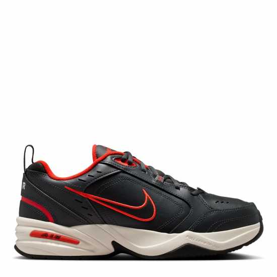 Nike Air Monarch Iv Training Shoes Mens Black/Red 