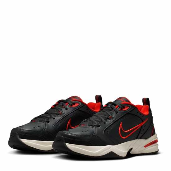 Nike Air Monarch Iv Training Shoes Mens Black/Red 