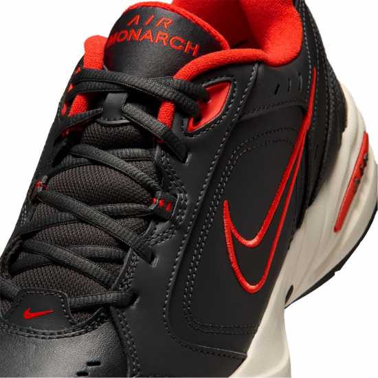 Nike Air Monarch Iv Training Shoes Mens Black/Red 