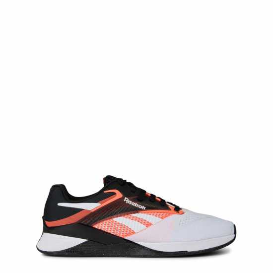 Мъжки маратонки за фитнес Reebok Nano X4 Training Shoes Mens Бяло/Оранжево/Черно Reebok Nano X4 Training Shoes Mens Бяло/Оранжево/Черно Мъжки маратонки за фитнес