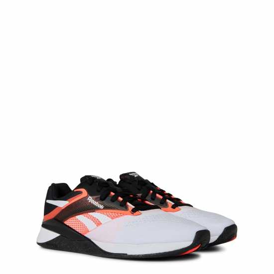 Мъжки маратонки за фитнес Reebok Nano X4 Training Shoes Mens Бяло/Оранжево/Черно Reebok Nano X4 Training Shoes Mens Бяло/Оранжево/Черно Мъжки маратонки за фитнес