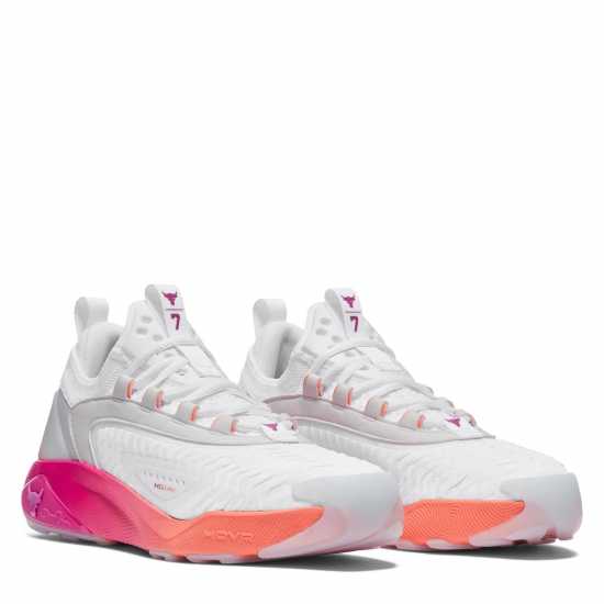 Мъжки маратонки за фитнес Under Armour Armour Ua Project Rock 7 Training Shoes Mens White Under Armour Armour Ua Project Rock 7 Training Shoes Mens White Мъжки маратонки за фитнес