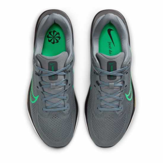 Nike Quest 6 Mens Road Running Shoes Grey/Green Мъжки маратонки за бягане