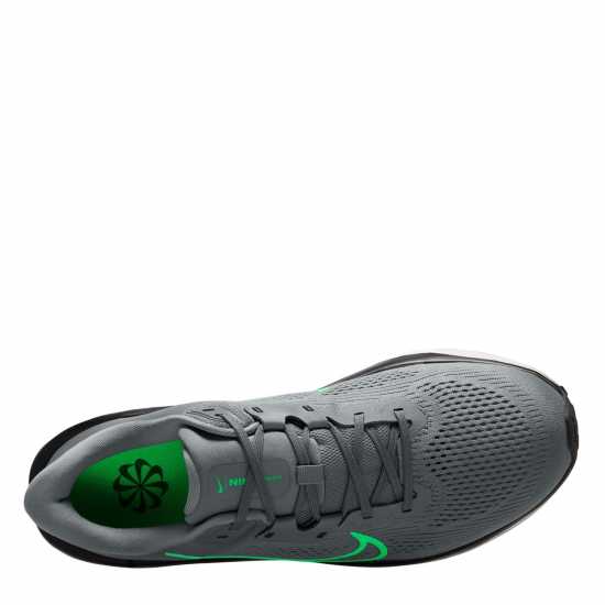 Nike Quest 6 Mens Road Running Shoes Grey/Green Мъжки маратонки за бягане