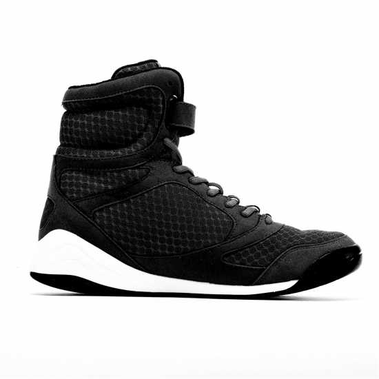 Бокс обувки Everlast Pro Elite Boxing Boots Mens Черно Everlast Pro Elite Boxing Boots Mens Черно Бокс обувки