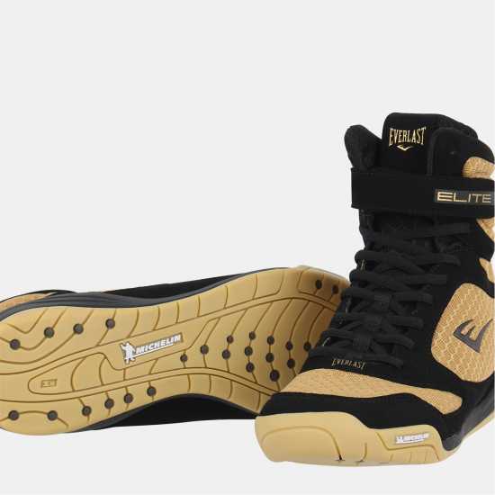 Everlast Pro Elite Boxing Boots Mens Черно/Злато 
