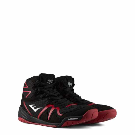 Everlast Pivot Boxing Boots Mens Black/Red Бокс обувки
