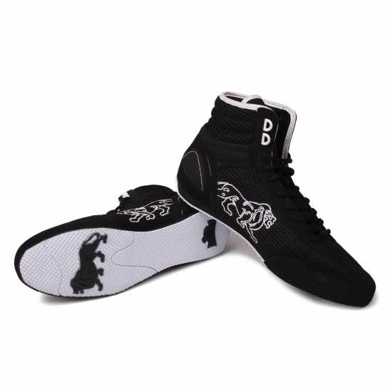 Lonsdale Мъжки Обувки За Бокс Contender Mens Boxing Boots Black/White - Мъжки маратонки