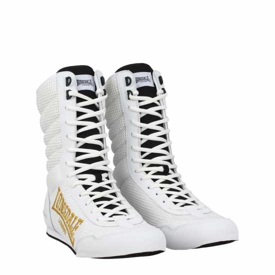 Бокс обувки Lonsdale Contender Boxing Boots Бяло/Черно/Злато Lonsdale Contender Boxing Boots Бяло/Черно/Злато Бокс обувки