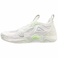 Mizuno Wave Momentum 3 Netball Shoes White/Green Дамски маратонки