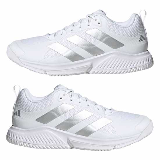 Нетбол Adidas Court Team Bounce 2.0 Shoes Womens White/Silver Adidas Court Team Bounce 2.0 Shoes Womens White/Silver Нетбол