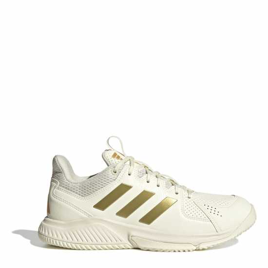 Нетбол Adidas Court Flight Netball Shoes Womens White/Gold Adidas Court Flight Netball Shoes Womens White/Gold Нетбол