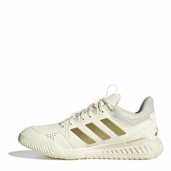 Нетбол Adidas Court Flight Netball Shoes Womens White/Gold Adidas Court Flight Netball Shoes Womens White/Gold Нетбол