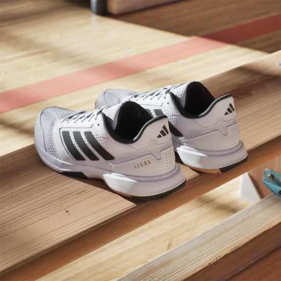 Adidas Ligra 8 Indoor Shoes Бяло/Черно/Бяло Adidas Ligra 8 Indoor Shoes Бяло/Черно/Бяло