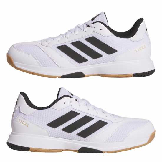 Adidas Ligra 8 Indoor Shoes Бяло/Черно/Бяло Adidas Ligra 8 Indoor Shoes Бяло/Черно/Бяло